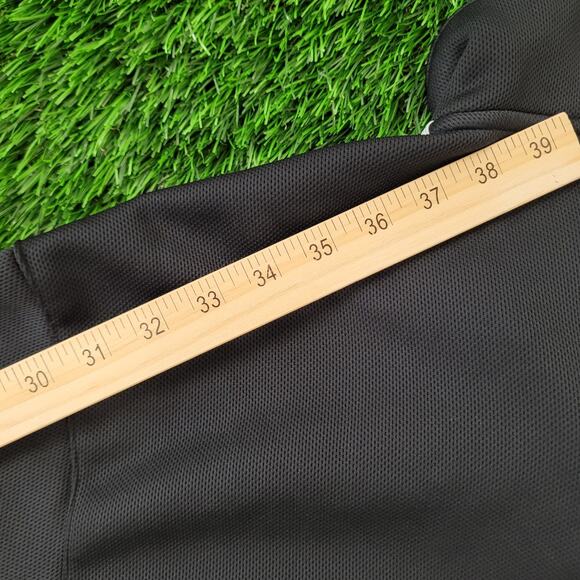 Adidas 1/4-Zip Track Jacket 2XL/3XL 26x33 Black Sleeve-Stripes - Picture 3 of 16